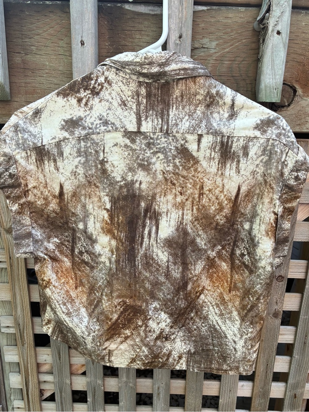 Le Ragazze Brown & Cream Abstract Button-Front Top - Picture 4 of 4